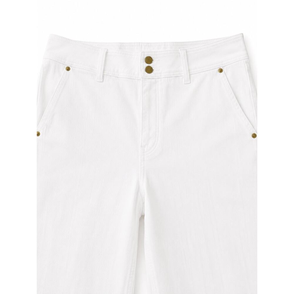J.Crew Slim-Wide Leg High Rise White Denim Jeans Coastal Minimalist NWT  31 - Picture 8 of 13